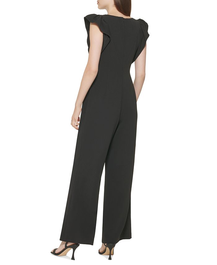 Calvin Klein Women's Flutter-Sleeve Jumpsuit - Macy's