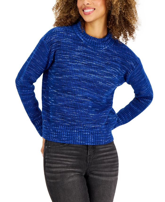 Style & Co Women's Space Dye Mock-Neck Sweater, Created for Macy's - Macy's