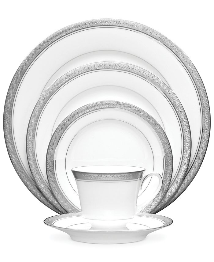 Noritake - "Crestwood Platinum" 5-Piece Place Setting
