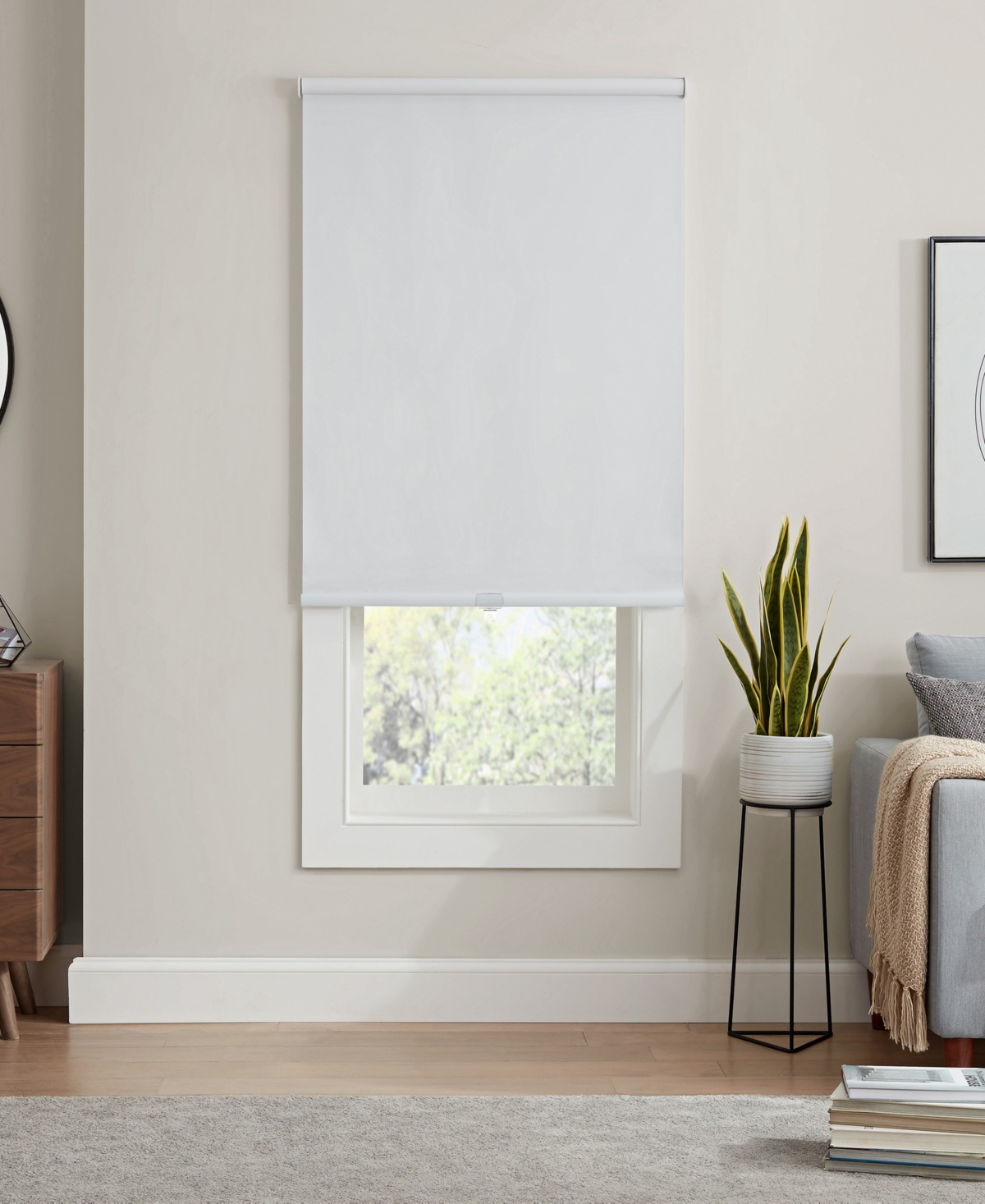 Eclipse Arbor Blackout Cordless Roller Shade, 72" X 48" In White