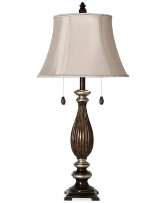 StyleCraft Bronze and Antique Silver Table Lamp - Macy's