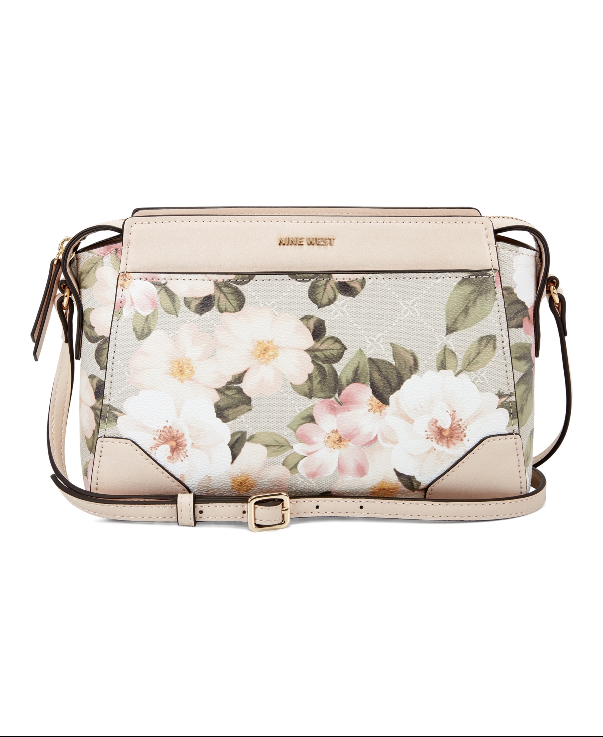 Nine West Brooklyn Jet Set Crossbody - Floral Logo