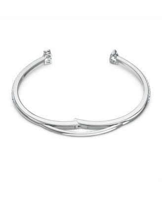 Attract Mixed Cuts Rhodium Plated Cuff