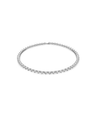 Swarovski Ortyx Triangle Cut Rhodium Plated Necklace - Macy's