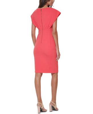 Calvin Klein Petite Ruched Sheath Dress 
