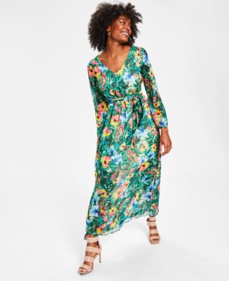 Macys floral maxi dress online