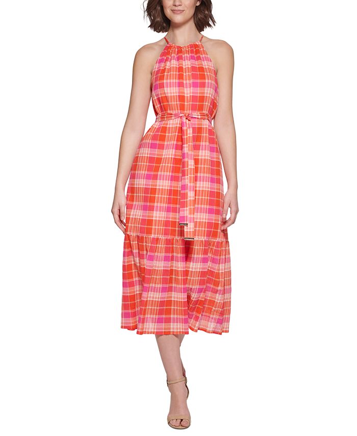 Tommy Hilfiger Women's Bayfront Plaid Midi Dress - Macy's