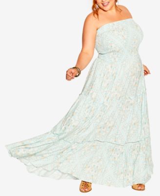 Plus size strapless maxi dress hotsell