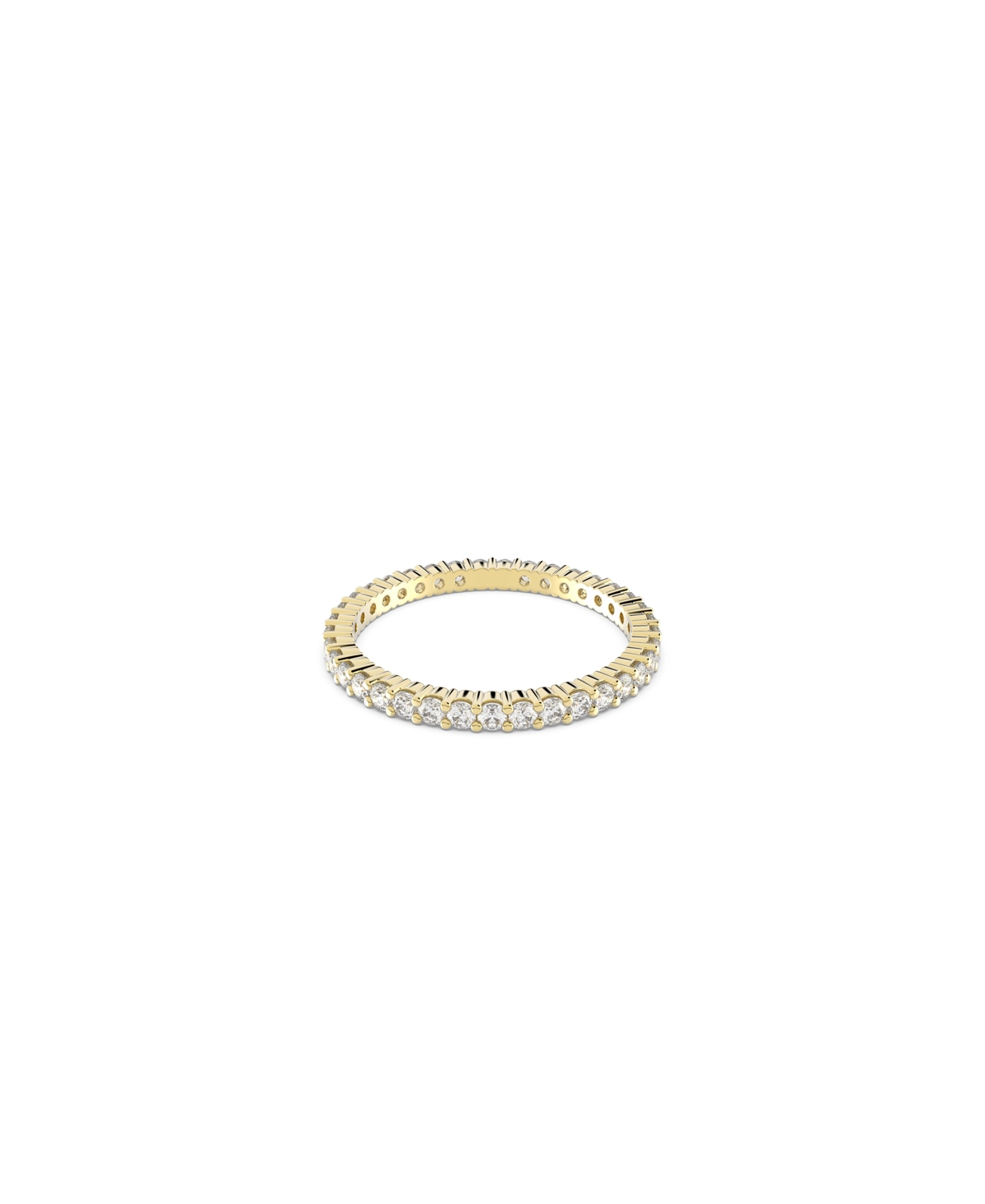 SWAROVSKI VITTORE ROUND CUT GOLD TONE PLATED RING