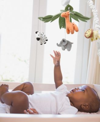 Safari Animals Musical Crib Mobile for Baby Boys & Girls