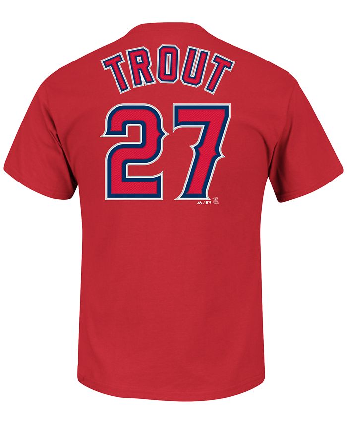 Majestic Men's Mike Trout Los Angeles Angels of Anaheim Official Player ...