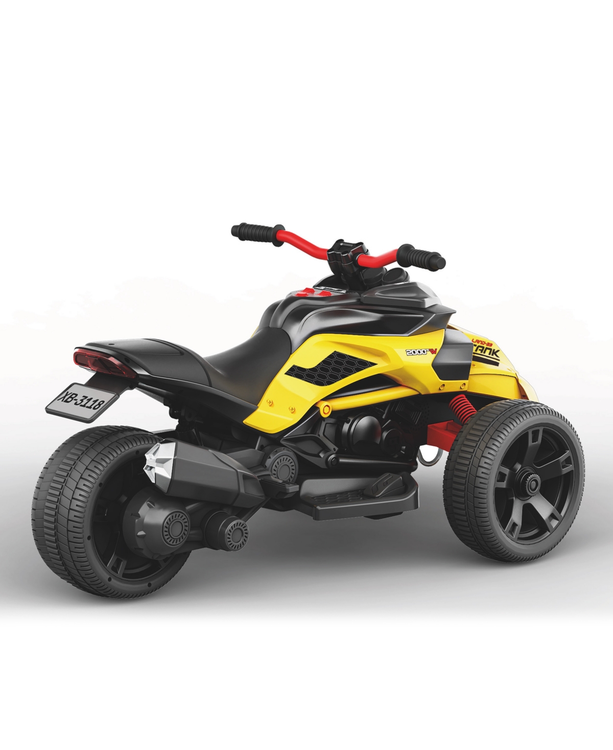 Shop Freddo Spider 2-seater 3 Wheel Motorcycle Ride On In Black