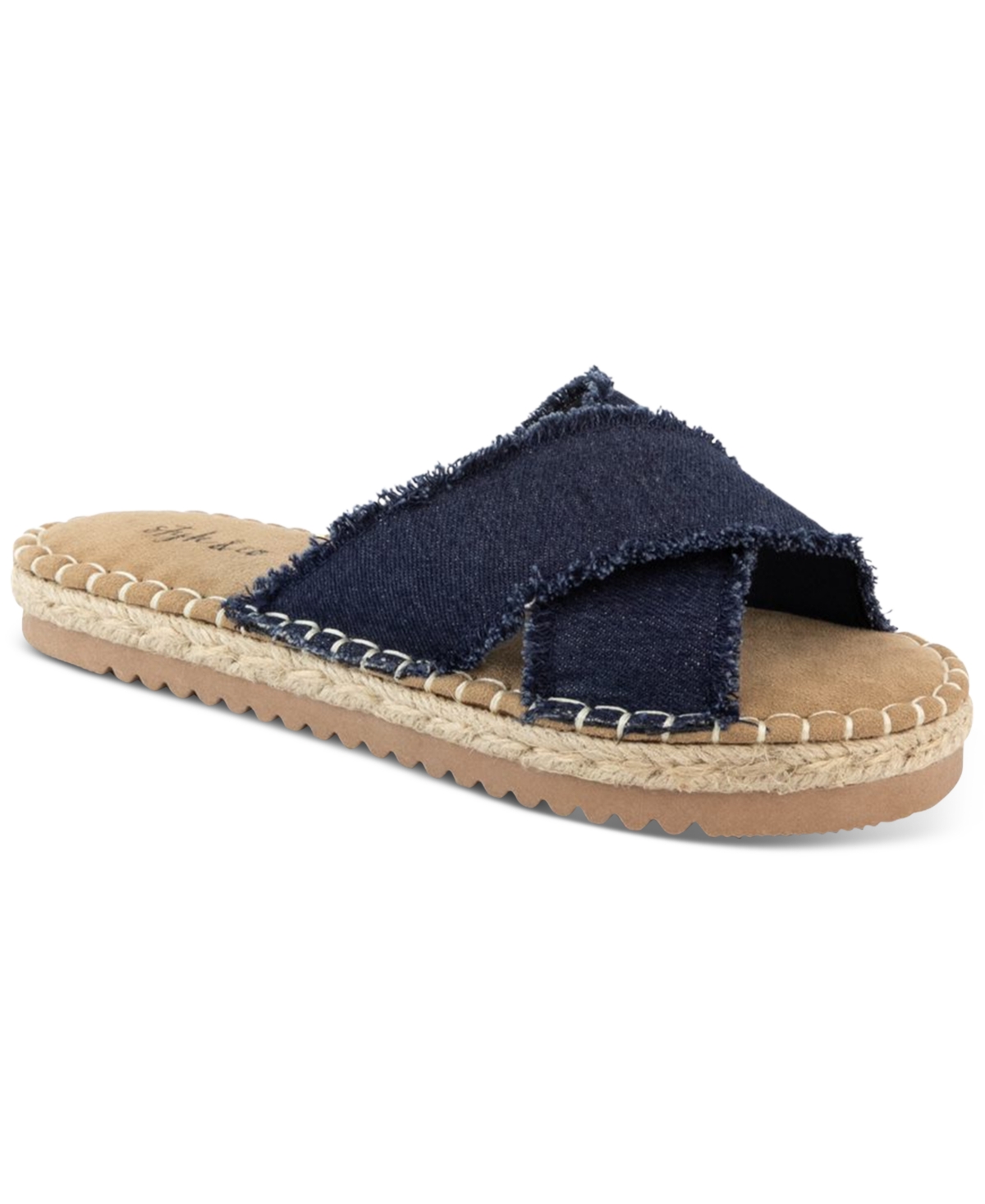 Style & Co Kelt Crossband Slide Flat Sandals, Created For Macy's Women