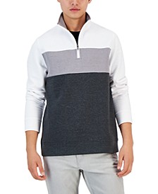 Men&apos;s Colorblocked Quarter-Zip Fleece Sweatshirt&comma; Created for Macy&apos;s