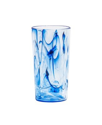 Aegean Swirl Jumbo Premium Acrylic Glasses, Set of 6
