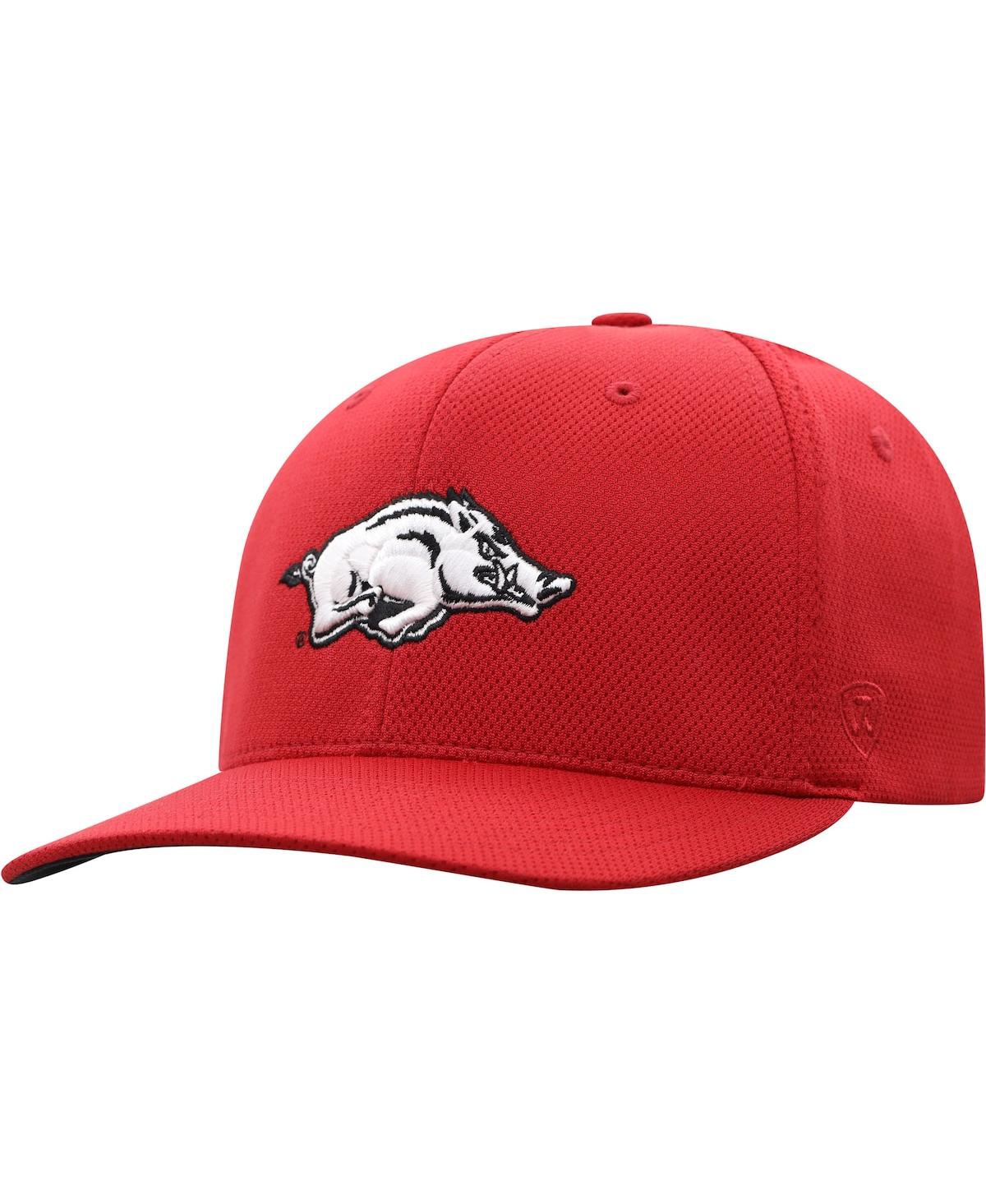Shop Top Of The World Men's  Cardinal Arkansas Razorbacks Reflex Logo Flex Hat