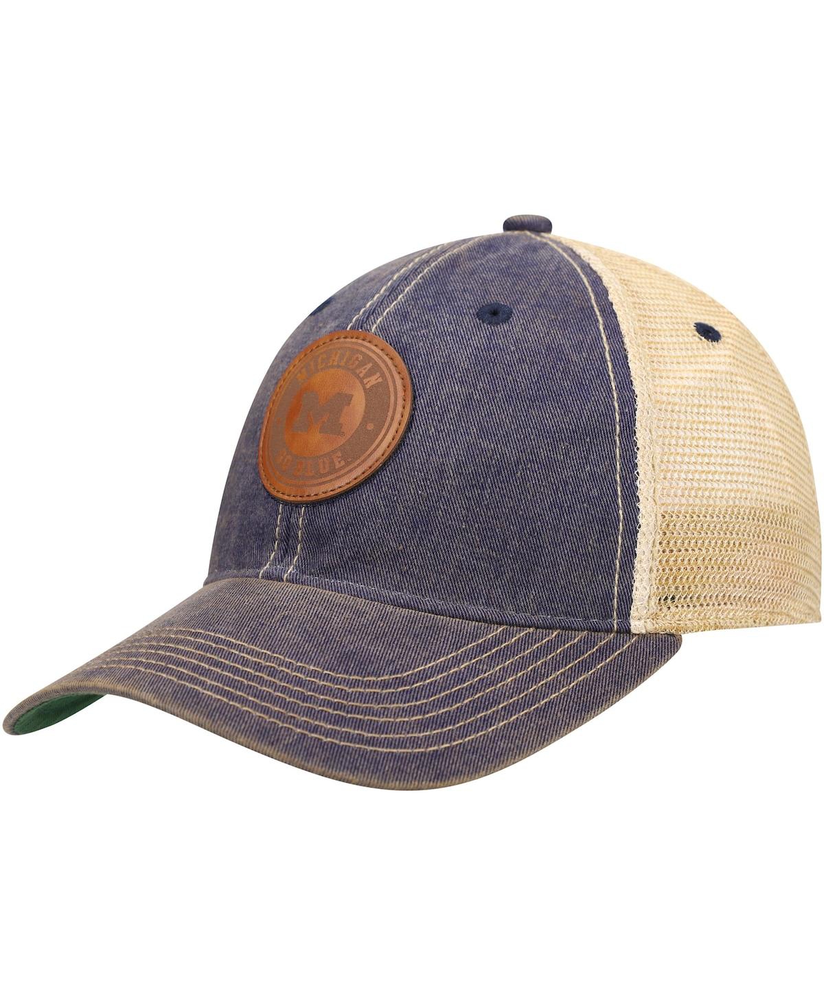 Shop Legacy Athletic Men's Navy Michigan Wolverines Target Old Favorite Trucker Snapback Hat