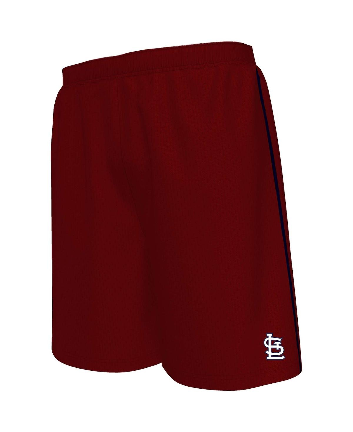Shop Majestic Men's  Red St. Louis Cardinals Big And Tall Mesh Shorts