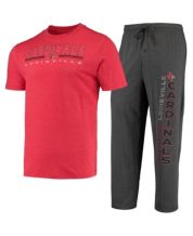 Men's Concepts Sport Red Louisville Cardinals Ugly Sweater Long Sleeve T- Shirt and Pants Sleep Set
