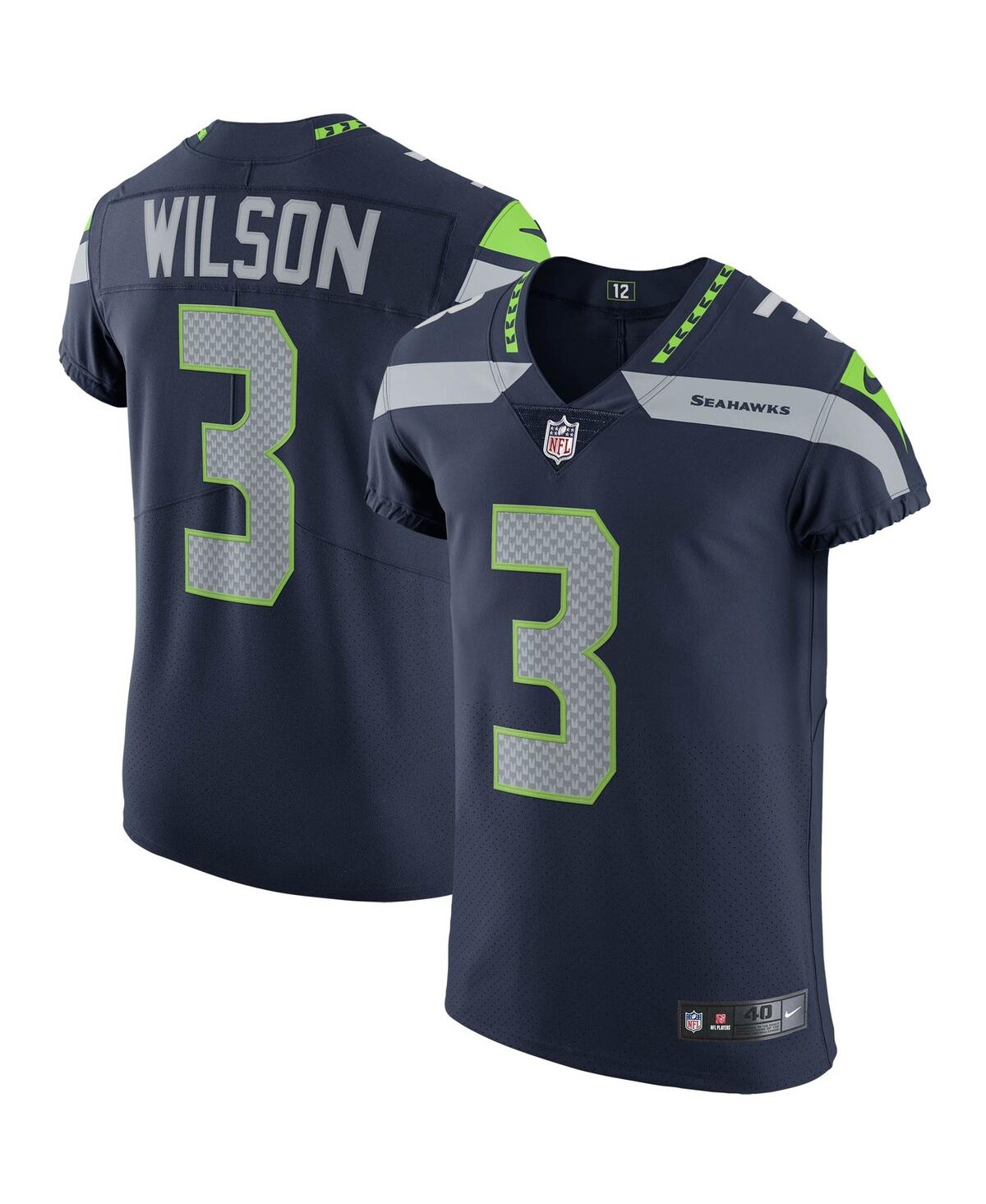 Men's Nike Russell Wilson College Navy Seattle Seahawks Vapor Elite Player Jersey