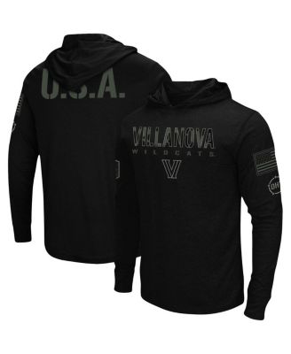Men's Black Villanova Wildcats OHT Military-Inspired Appreciation Hoodie Long Sleeve T-shirt