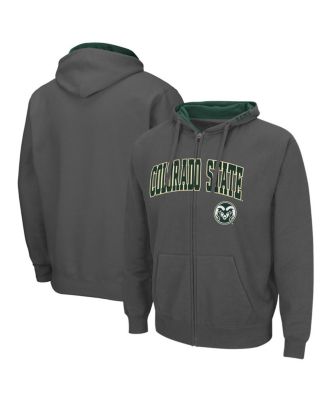 Men's Charcoal Colorado State Rams Arch and Logo 3.0 Full-Zip Hoodie