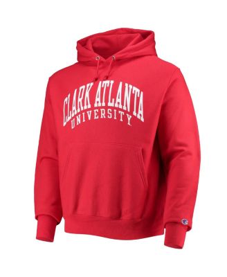 Men's Red Clark Atlanta University Panthers Tall Arch Pullover Hoodie