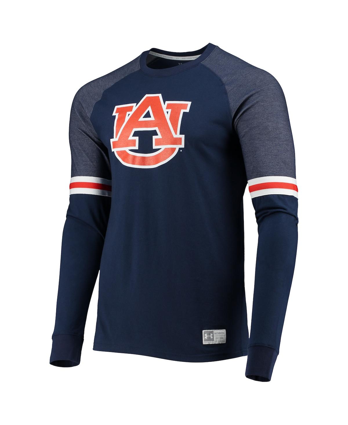 Men's Under ArmourAuburn Tigers Game Day Sleeve Stripe Raglan Long Sleeve T-shirt - Navy