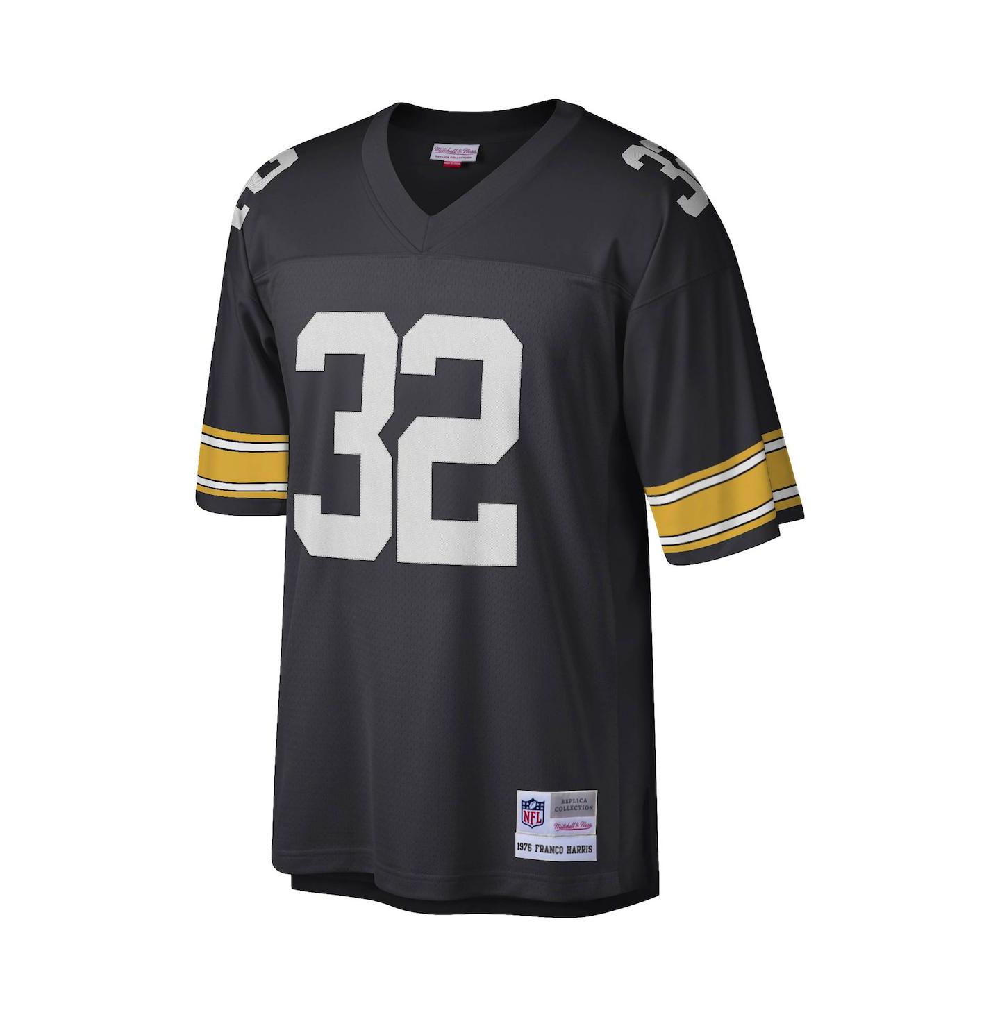 Мужской топ Mitchell & Ness Franco Harris Black Pittsburgh Steelers Legacy Replica Jersey — фото 3