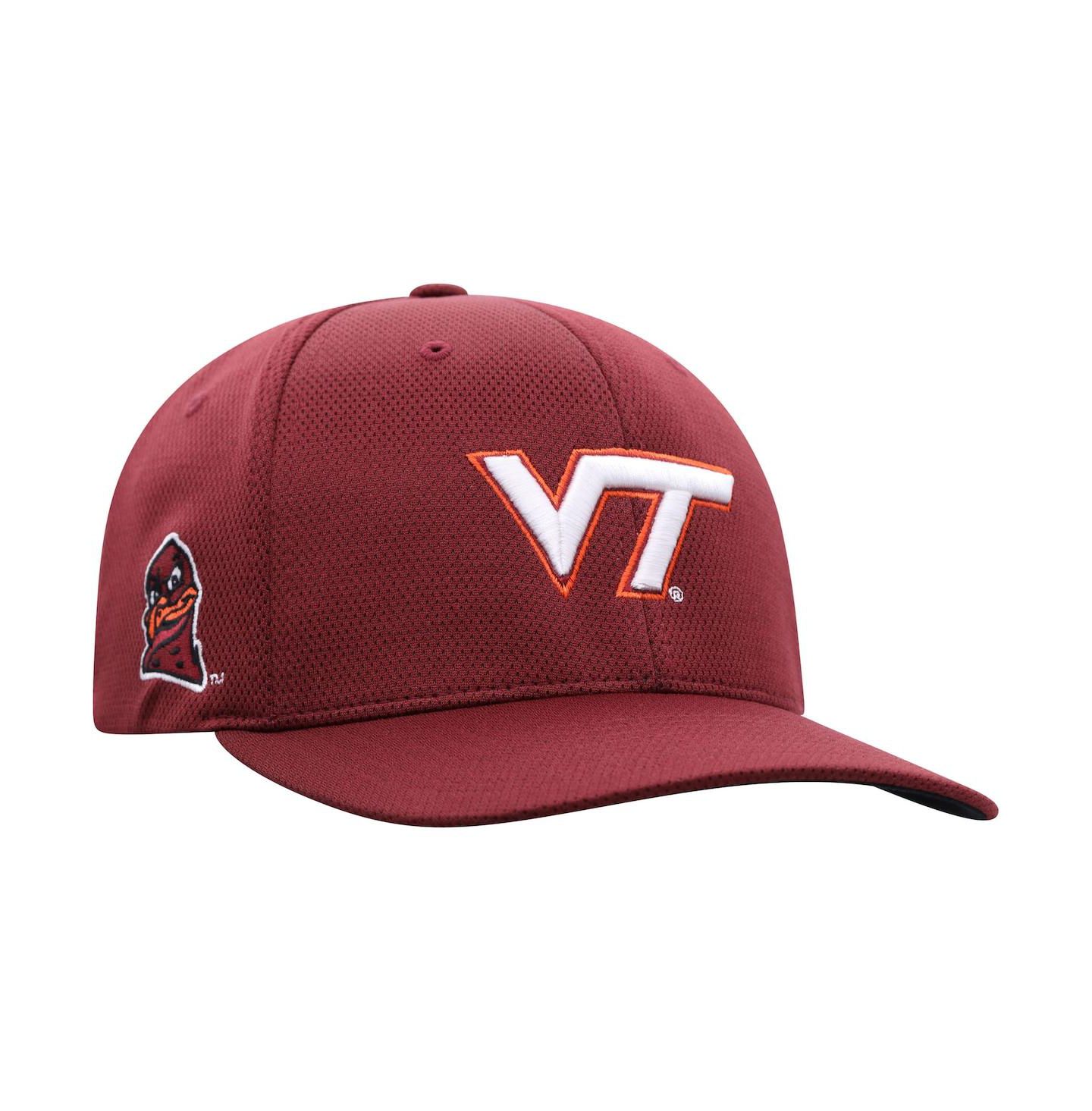 Мужская кепка Top of the World Maroon Virginia Tech Hokies Reflex Logo Flex Hat — фото 4