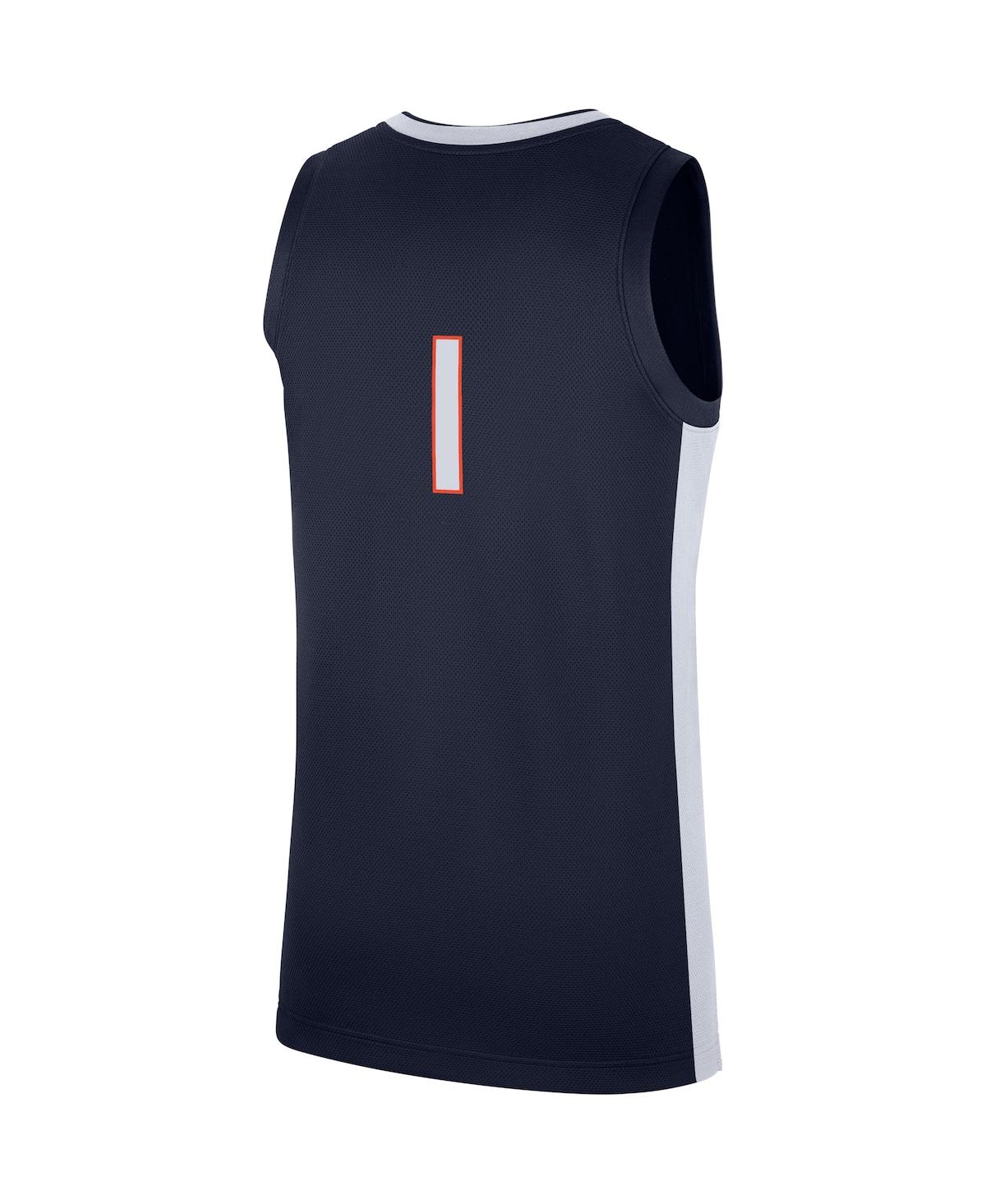 Men's Nike #1 Navy Virginia Cavaliers Replica Basketball Jersey