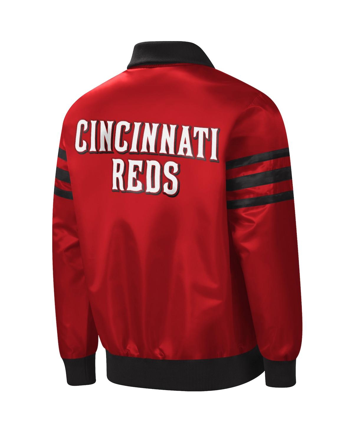 Shop Starter Men's  Red Cincinnati Reds The Captain Ii Full-zip Varsity Jacket