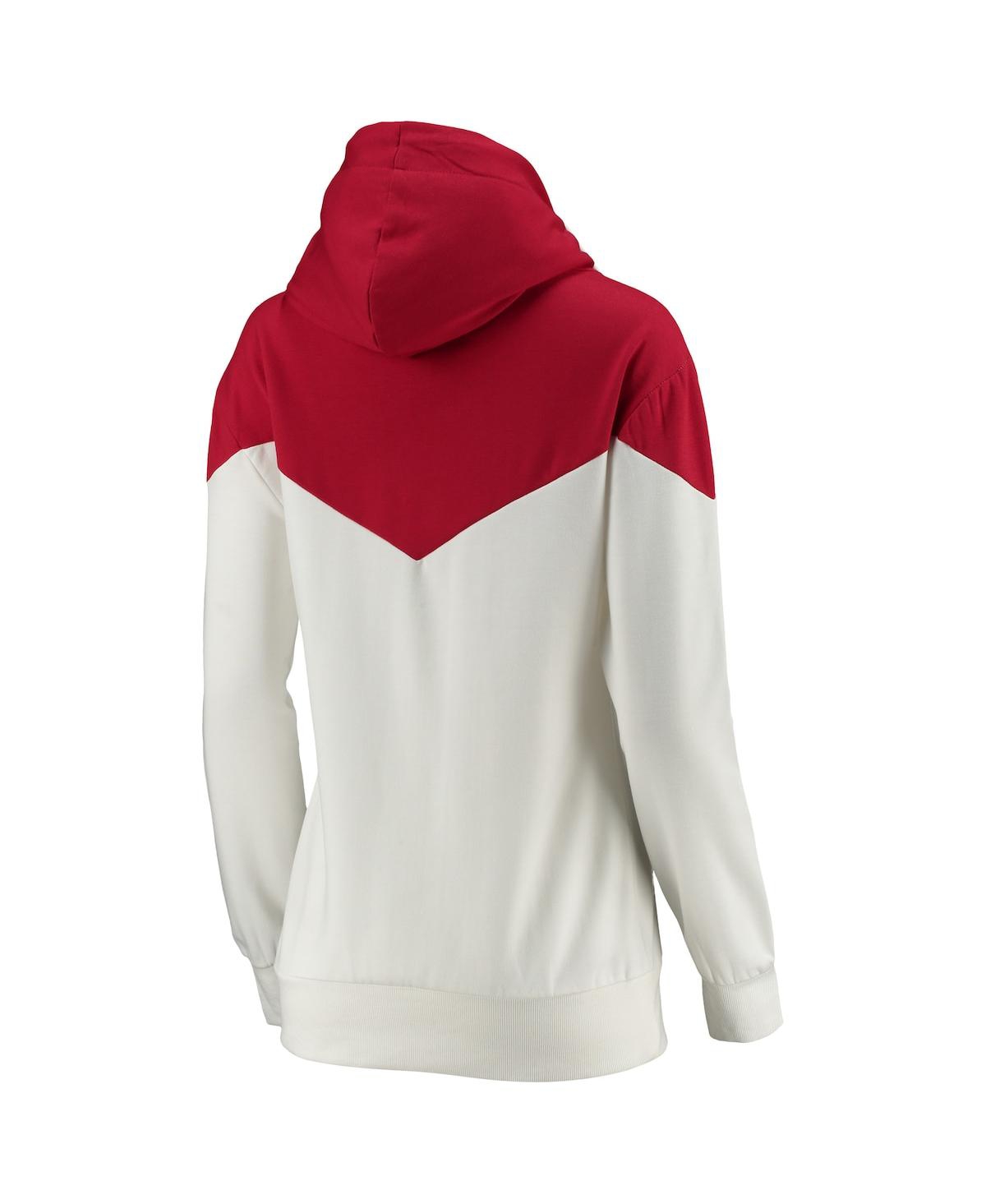 Shop Gameday Couture Women's  White, Crimson Alabama Crimson Tide Old School Arrow Blocked Cowl Neck Tri-b In White,crimson