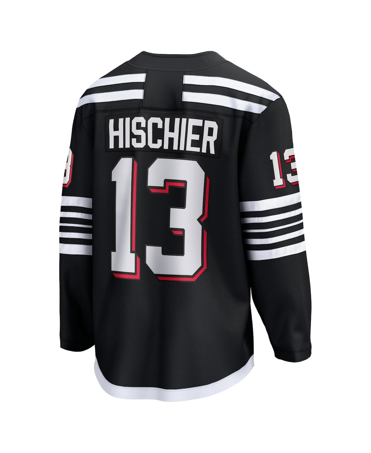 Men's Fanatics Nico HischierNew Jersey Devils Alternate Premier Breakaway Player Jersey - Black