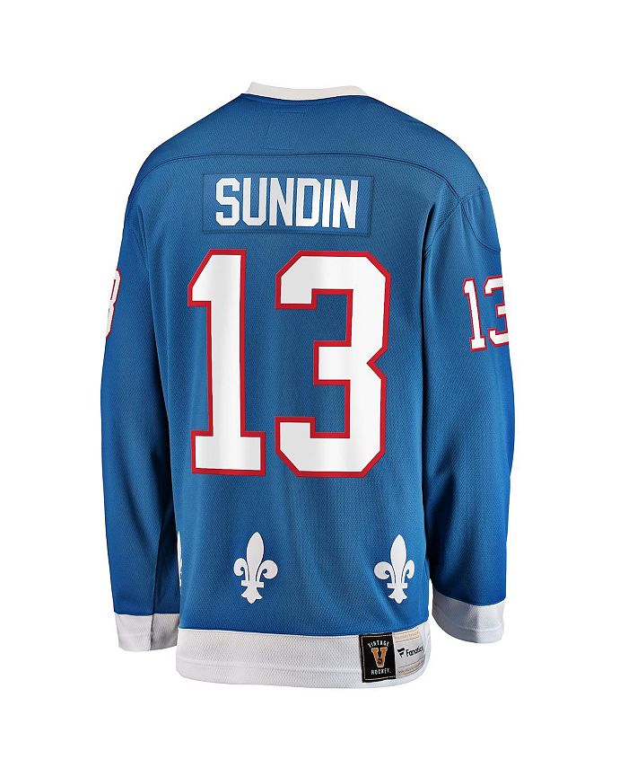 Fanatics Men's Mats Sundin Blue Quebec Nordiques Premier Breakaway