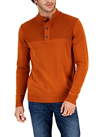 Men's Button Mock Neck Sweater, Created for Macy's 