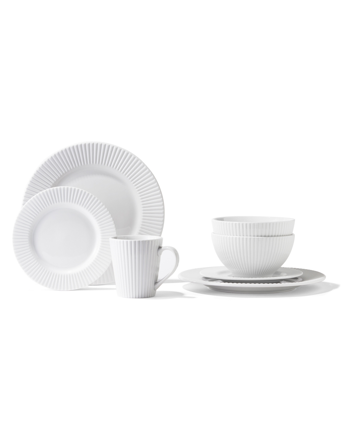 Jay Imports Reese 16 Piece Dinner Set In White