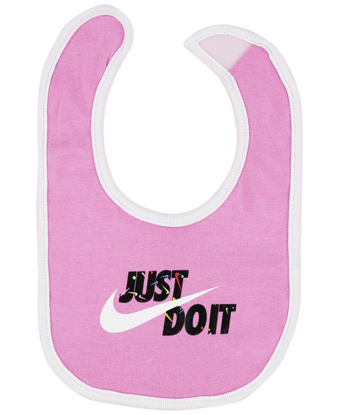 Nike Baby Girls Swooshfetti Gift Box Bodysuit, Bib and Headband, 3