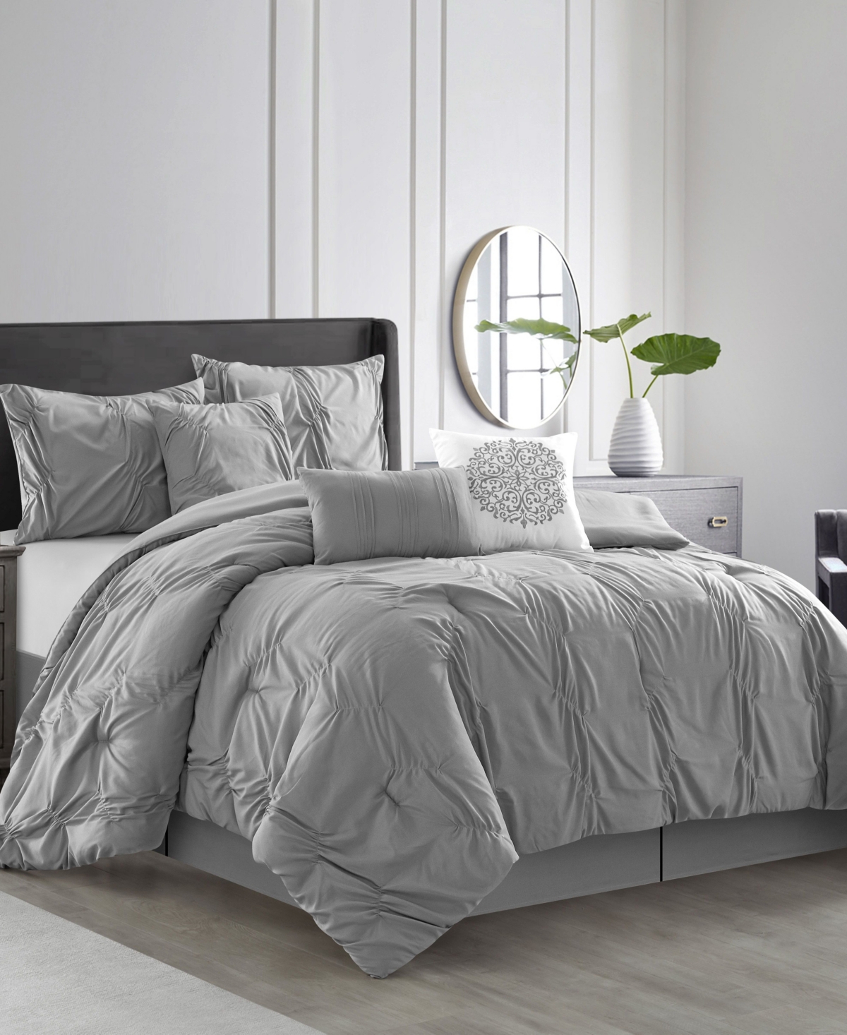 Stratford Park Tessa 7 Piece Comforter Set, California King Bedding In