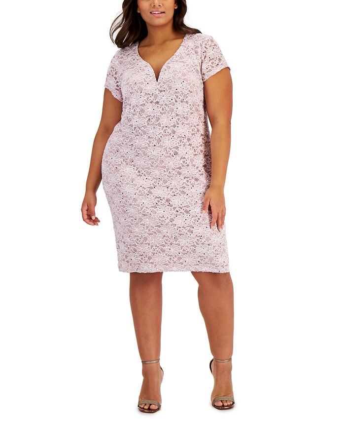 Connected Plus Size Lace Dress Macy s
