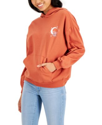 Rebellious One - Juniors' Celestial-Graphic Kangaroo-Pocket Hoodie
