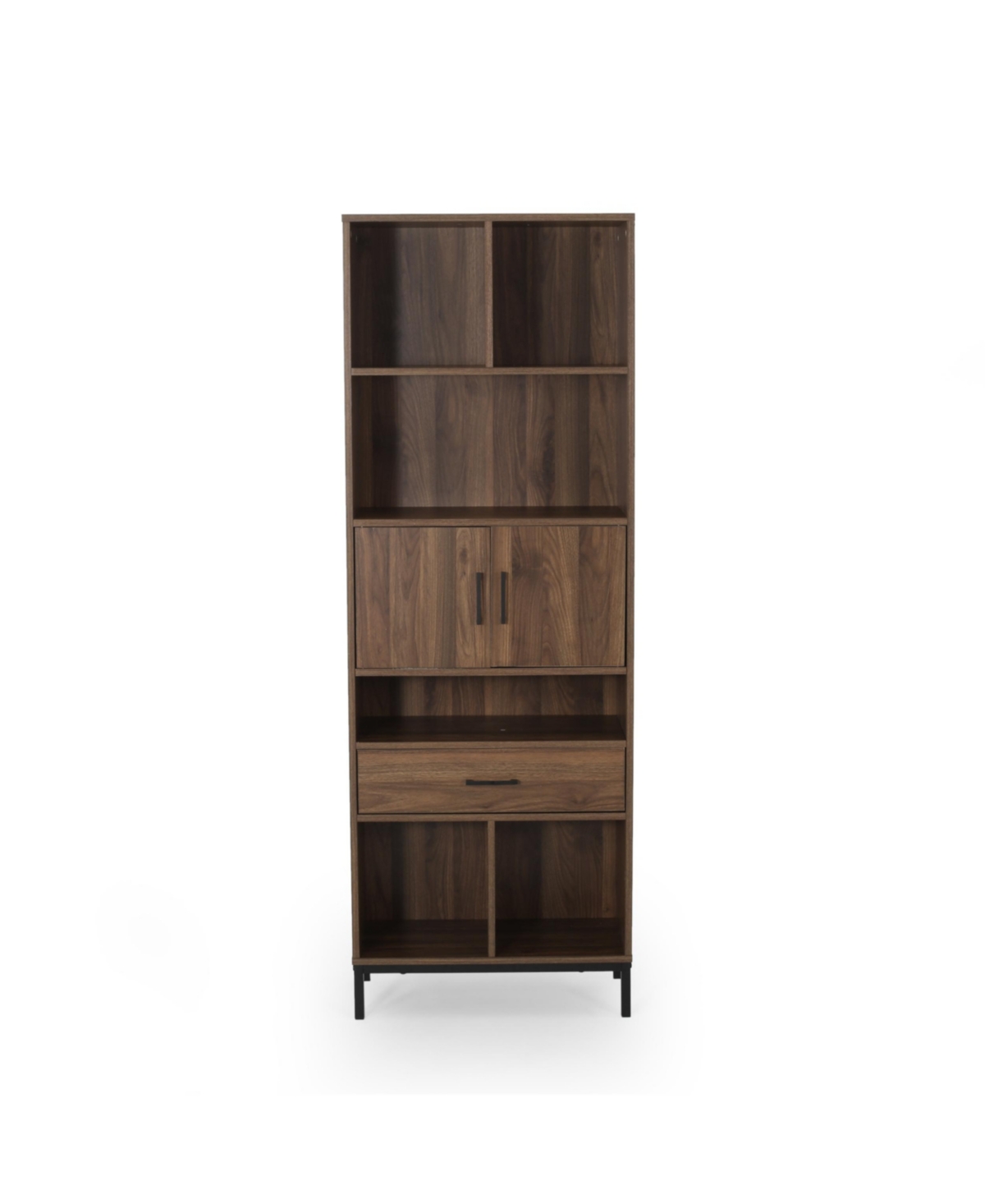 Noble House Fraser Contemporary Cube Unit Bookcase In Walnut