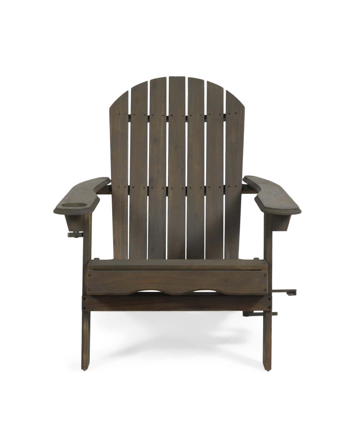 Shop Noble House Bellwood Outdoor Acacia Folding Adirondack Chair In Gray