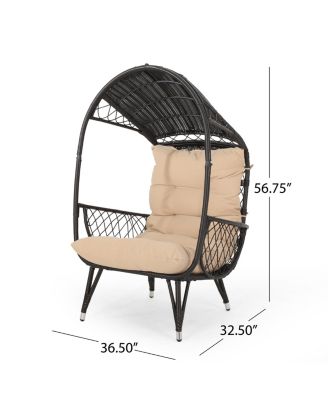Malia Outdoor Standing Basket Chair with Cushion