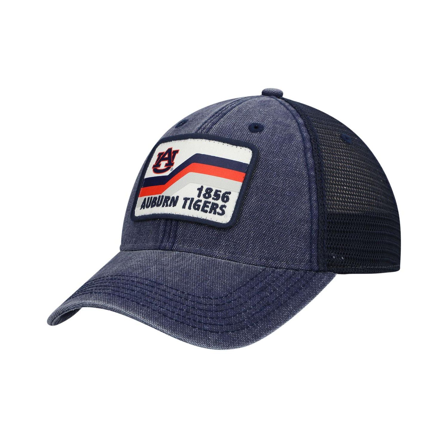 Men's Navy Auburn Tigers Sun & Bars Dashboard Trucker Snapback Hat