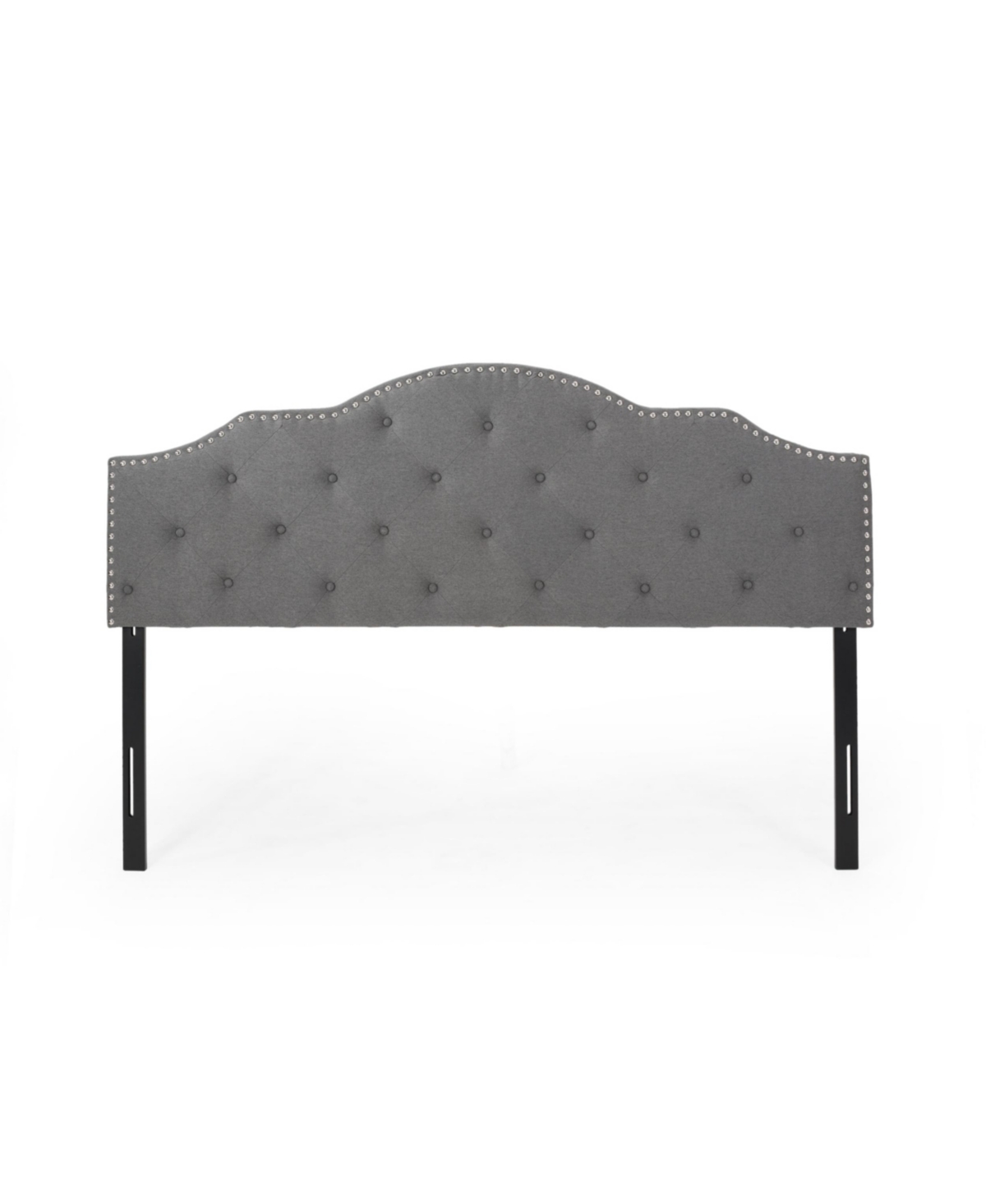 Shop Noble House Cordeaux Contemporary Upholstered Headboard, King And California King In Charcoal