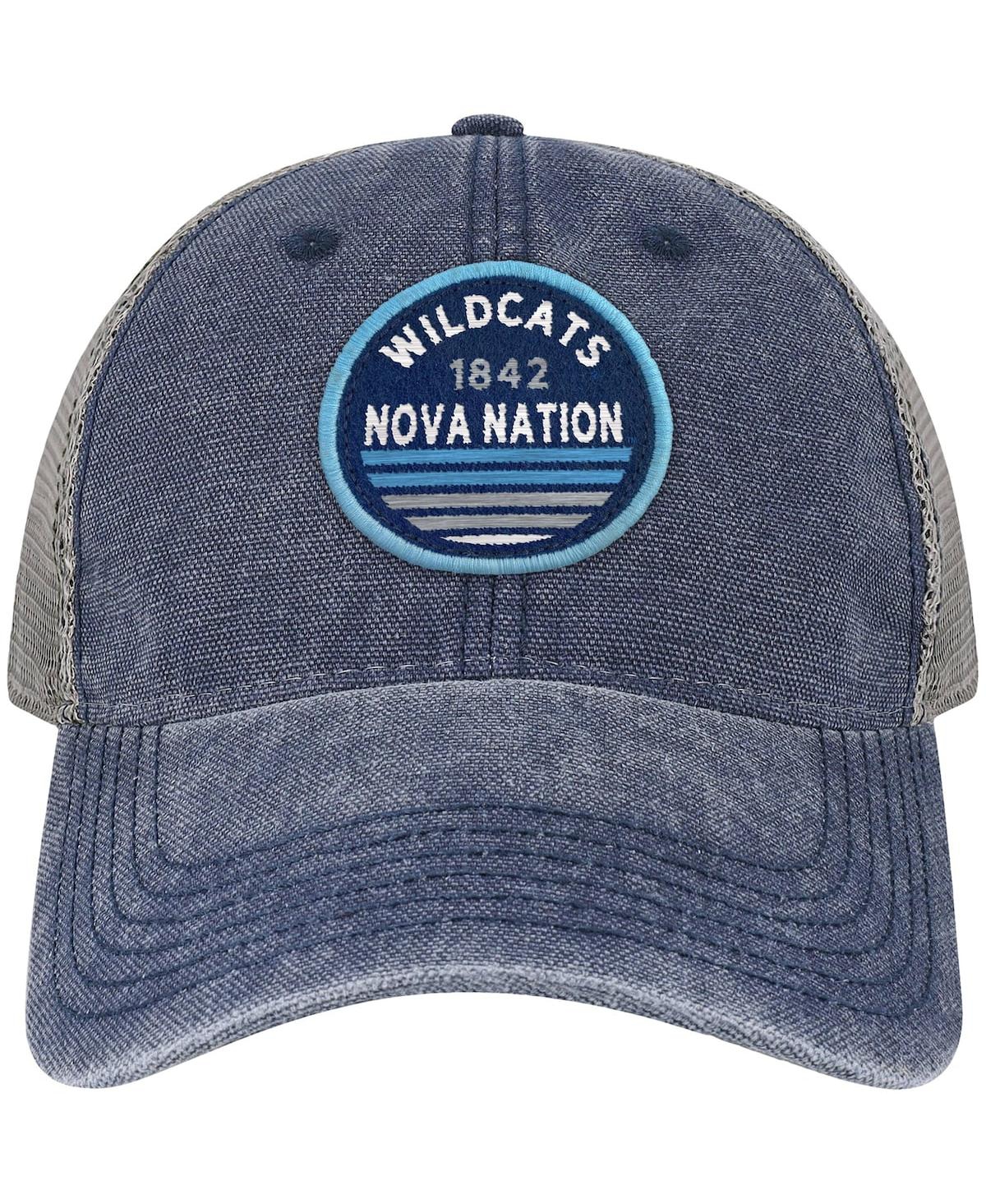 LEGACY ATHLETIC MEN'S NAVY VILLANOVA WILDCATS SUNSET DASHBOARD TRUCKER SNAPBACK HAT 
