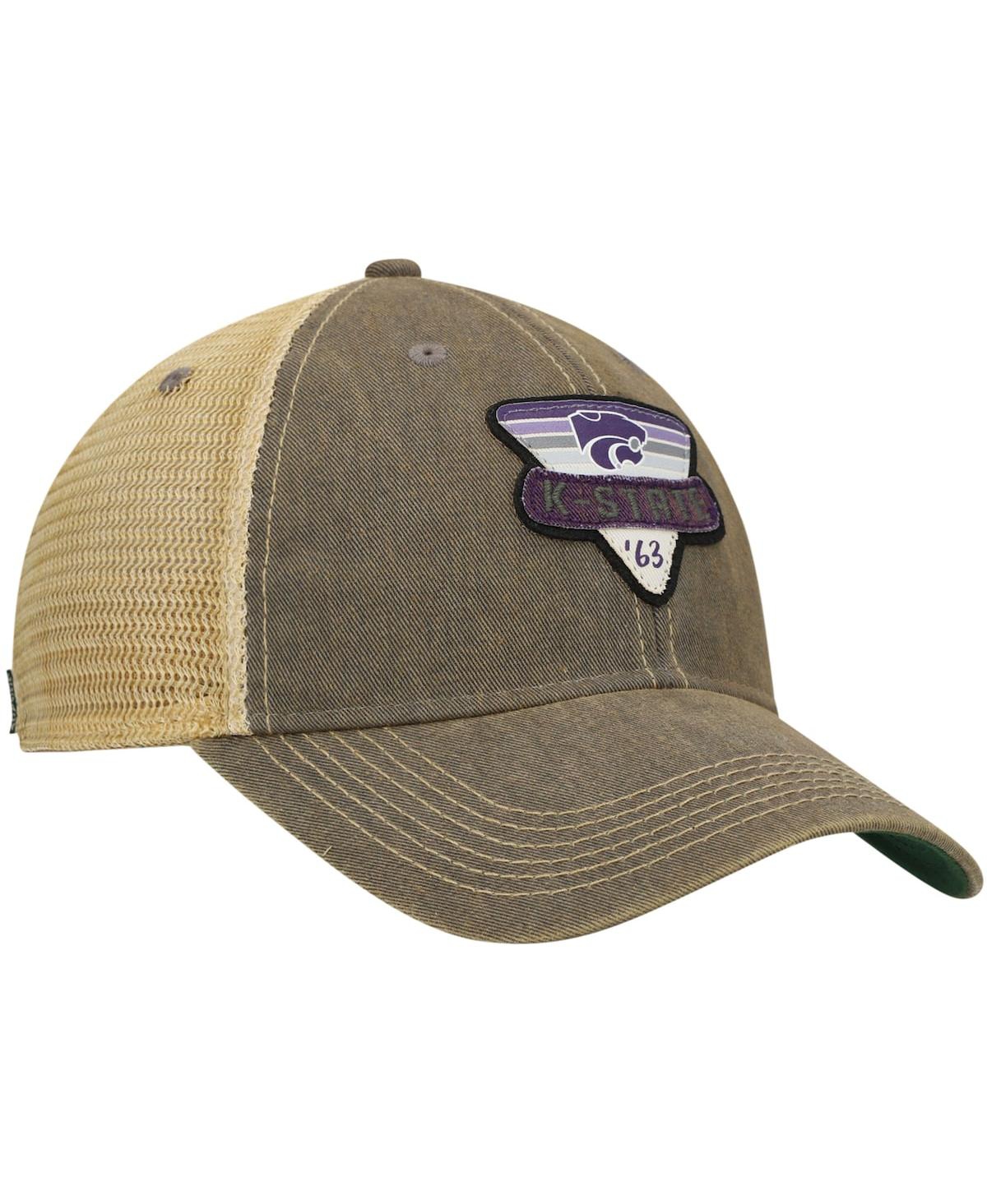 LEGACY ATHLETIC MEN'S GRAY KANSAS STATE WILDCATS LEGACY POINT OLD FAVORITE TRUCKER SNAPBACK HAT 