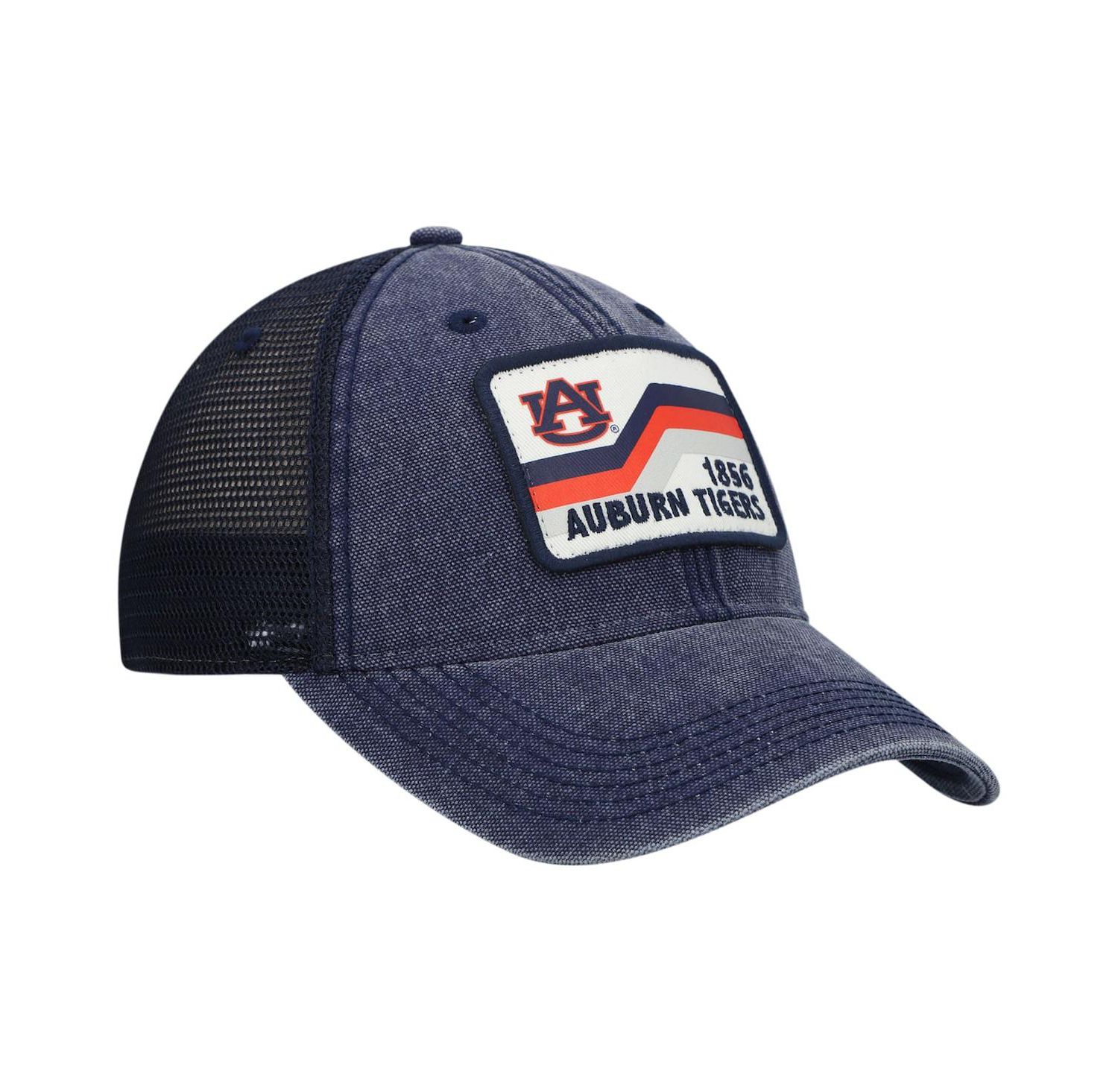 Men's Navy Auburn Tigers Sun & Bars Dashboard Trucker Snapback Hat