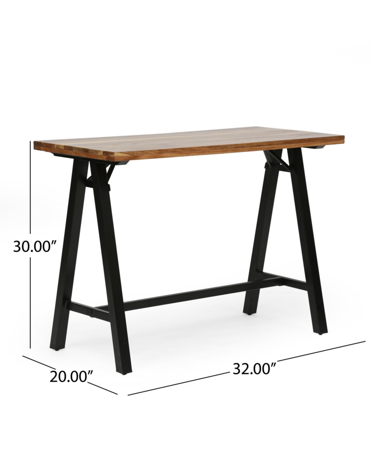 Noble House Shurley Modern Industrial Handcrafted Acacia Wood Desk In Natural